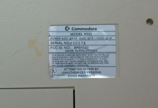 VINTAGE COMMODORE AMIGA A500 with POWER SUPPLY 3