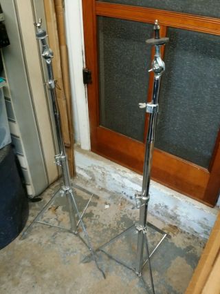 2 Vintage Ludwig Atlas Cymbal Stands 1970s