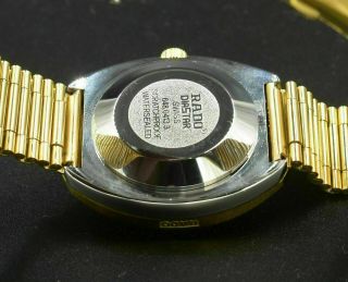 Vintage Rado Diastar Automatic Gold Plated Swiss Mens Wrist Watch Black Dial 6
