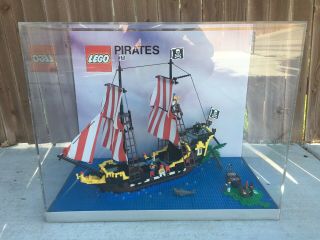 Vintage 1989 Lego Black Seas Barracuda Pirate Ship In A Lego Store Display Case