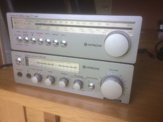 Vintage Hitachi Ha - M2 Stereo Amplifier & Ft - M2 Stereo Tuner - Made In Japan