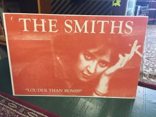 Vintage 1987 The Smiths Louder Than Bombs Promo Promotional Poster