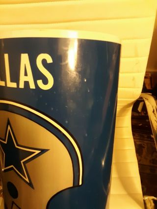 VINTAGE NFL 1960s Dallas Cowboys Metal Trash Can Rare 19 