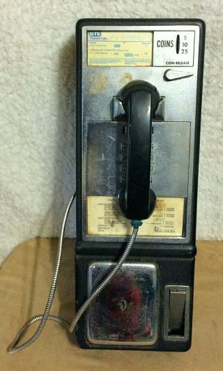 Vintage GTE Automatic Electric Telephone Booth Pay Phone Sign Gas Station AT&T 2