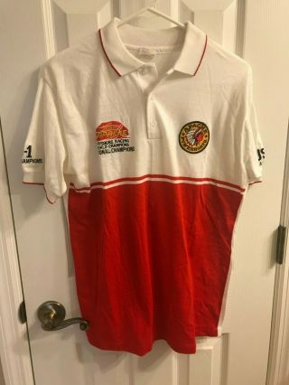 Vintage Apache Powerboats Polo Shirt M Offshore Power Boat Racing