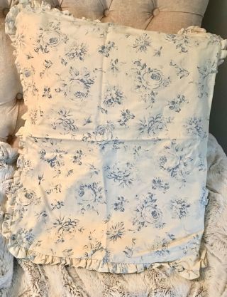 RARE RALPH LAUREN HOME FAIRDALE BLUE FLORAL 3PC FULL/QUEEN COMFORTER SET EUC 2