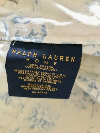 RARE RALPH LAUREN HOME FAIRDALE BLUE FLORAL 3PC FULL/QUEEN COMFORTER SET EUC 6