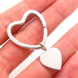 Tiffany & Co.  925 Sterling Silver Designer Heart Tag Key Ring