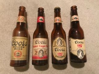 4 Vintage Coors Beer Bottles - 1930 