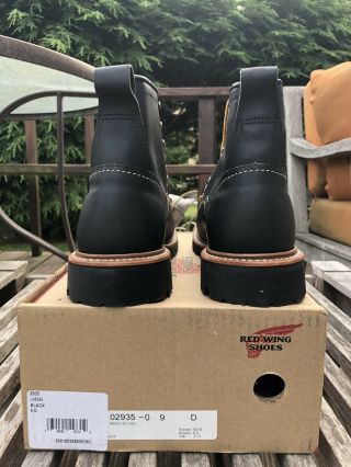 Rare 1st Quality Black Red Wing Heritage Lineman Boots 2935 sz 9 5