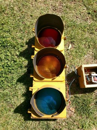 Vintage And Authentic 8 3/8 " Eagle Signal Traffic Stop Red Light