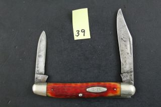Case Xx Usa 1965 - 69 Red Two Blade Stockman 06247 Vintage Pocket Knife 39