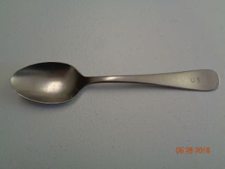 Vintage Wwii U.  S.  Army Military Spoon O.  L.  Stainless 7 - 1/4 " Vg