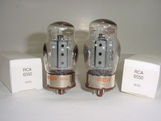 2 Vintage Tung - Sol Rca 6550 Kt88 3 - Hole Grey Plate Ooo Matched Amp Tube Pair
