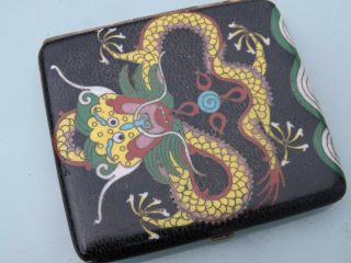 Vintage Cloisonne Enamel Chinese Japanese Oriental Cigarette Case