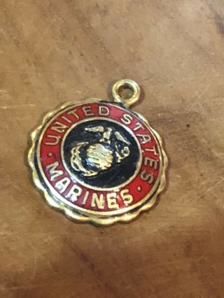 Us Marine Corps Gold Filled Necklace Charm