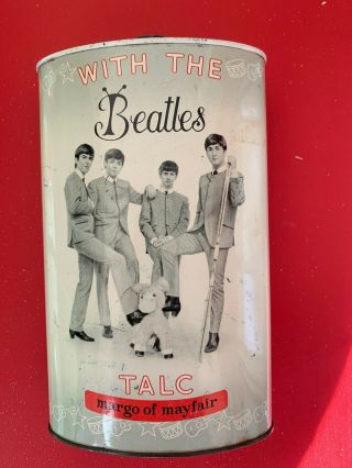The Beatles Vintage 1964 Margo Of Mayfair Talc Tin With Talcum Powder