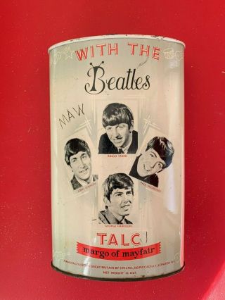 The BEATLES Vintage 1964 Margo of Mayfair Talc Tin with Talcum Powder 2