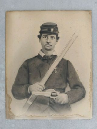 Vintage 1800 ' s Antique Picture Photo Civil War Navy Soldier? 3