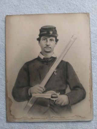 Vintage 1800 ' s Antique Picture Photo Civil War Navy Soldier? 8