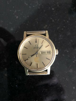 Vintage Automatic Omega Wrist Watch Gold Filled & Stainless Runs