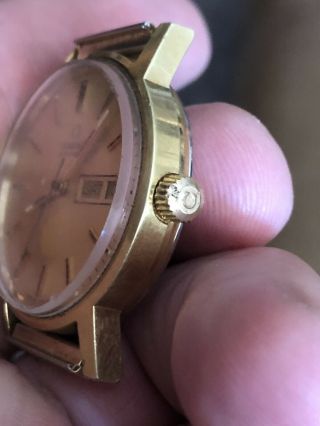 Vintage Automatic Omega Wrist Watch Gold Filled & Stainless Runs 3
