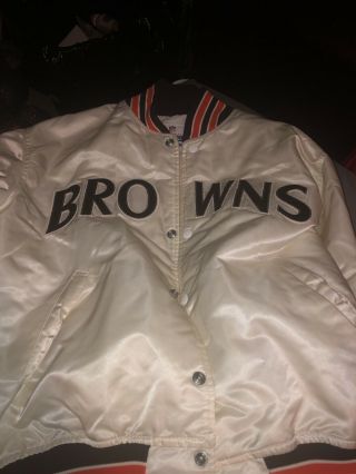 Vintage Cleveland Browns Starter Pro Line Bomber Jacket Large.  Very Rare.  Baker