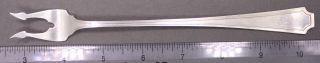 Durgin Fairfax Sterling Silver Long Handle Olive Fork,  7 1/2 In