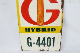 Funk ' s G Hybrid Seed Corn Metal Sign Vintage Yellow Red Black Embossed 6