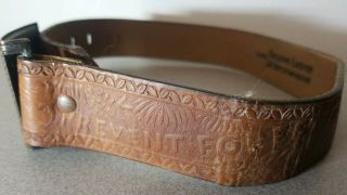 Vintage 1950 ' s Youth SMOKEY THE BEAR Forest Fire Leather Belt 2