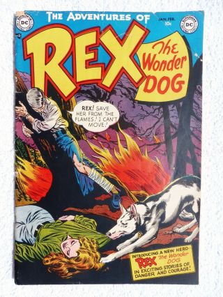 Rare Adventures Of Rex The Wonder Dog Comics 1 Dc 1952 Alex Toth Sy Barry Cover