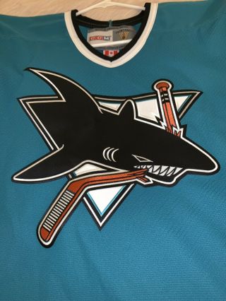Vintage (Heritage) CCM San Jose Sharks Jersey,  Size Large Only worn twice. 3
