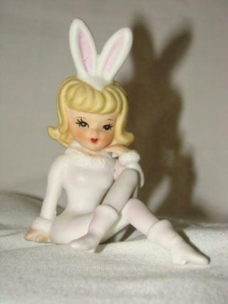 Rare 1950s Vintage Lefton Sexy Playboy Bunny Playmate Pinup Figurine,  Japan