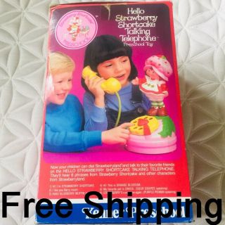 Strawberry Shortcake Talking Telephone Vintage Rare Nrfb