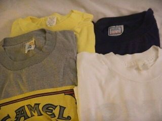 Vintage Camel Advertising T Shirts.  A Pack Of 4 Shirts.