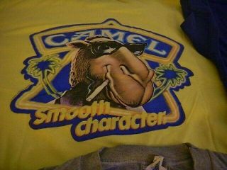 Vintage Camel advertising t shirts.  A pack of 4 shirts. 6