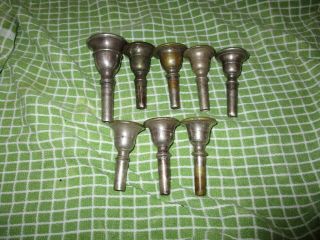 Selection Of Vintage Low Brass Mouthpieces