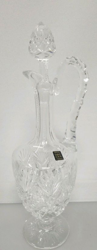 Stunning Vintage Saint Louis Cristal France - Crystal Decanter W/ Glass Stopper