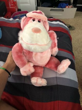 Vintage Mighty Star Maurice The Amorous Ape Pink Stuffed Animal Plush