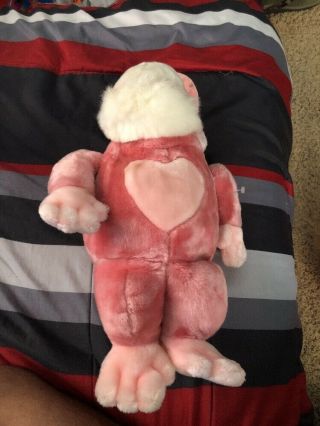 Vintage Mighty Star Maurice The Amorous Ape pink stuffed animal plush 2