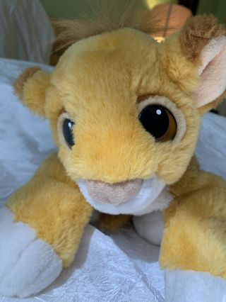 Vintage 1993 MATTEL DISNEY Rare Plush SIMBA Floppy Laying LION KING Cub Stuffed 4