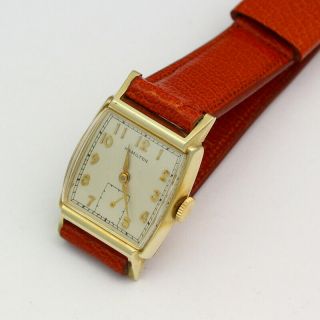 Vintage ca.  1950 ' s 10K Yellow Gold Hamilton 747 Wristwatch 2