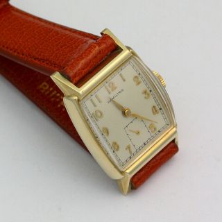 Vintage ca.  1950 ' s 10K Yellow Gold Hamilton 747 Wristwatch 3