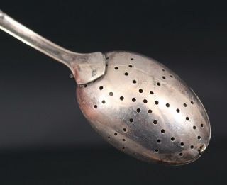 2 Antique American Sterling Silver Tea Strainer Infusers Spoon & Tea Ball NR 8