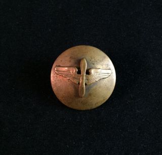 Vintage Wwii U.  S.  Army Air Corps Pilot Wings Propellor Screwback Pin
