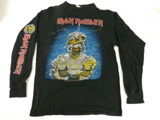 Vintage 1984 Iron Maiden World Slavery Tour Long Sleeve T Shirt