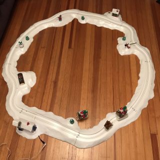 vtg Mr Christmas Santa’s Sleigh Ride train 2 Santas.  Track Animated RARE 2