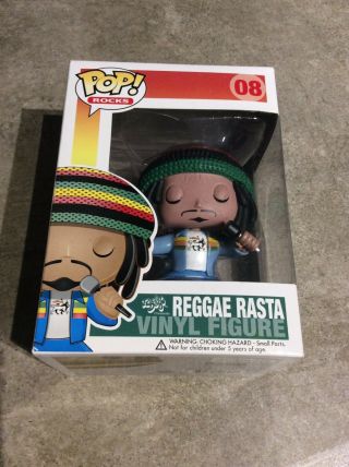 Funko Pop Rocks Reggae Rasta Bob Marley 08 Vaulted / Retired Rare Htf