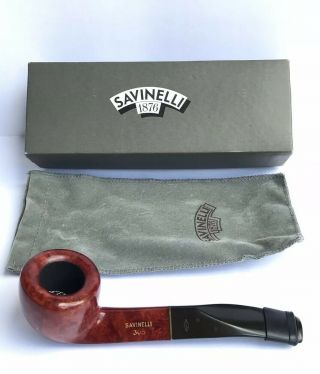 Vintage Savinelli 305 Smooth Briar Smoking Pipe Italy - Box