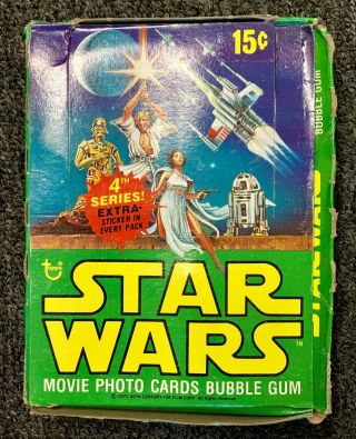 Rare 1977 Topps Star Wars 4th Series Full Box 36/36 Packs